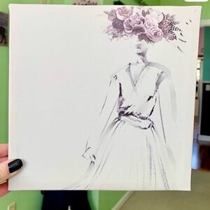 ❗️Grunge Floral Head Woman Canvas Wall Decor
